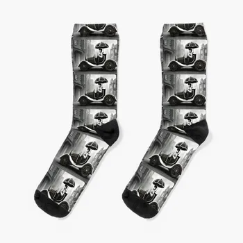 Черно-бяла кола, стар модел Чорапи Термо чорапи Мъже компресия чорапи за жени Хелоуин чорапи