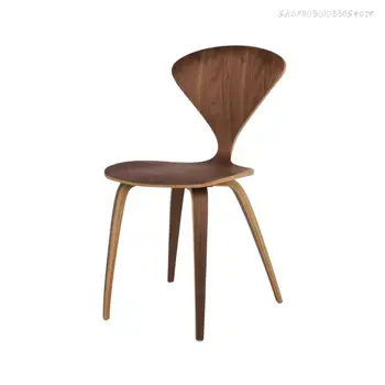 средата на века модерен стол за хранене пепел / орех формовани шперплат Норман Cherner странични столове за кухненски мебели Nordic дизайн