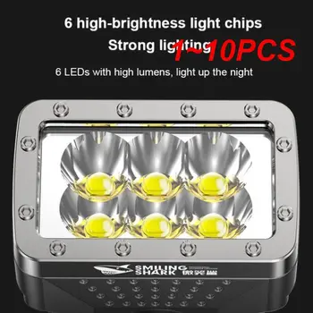 1 ~ 10PCS Мощно фенерче фонарик 6 Led High Power Light USB акумулаторно тактическо фенерче 4 режима аварийно къмпингуване