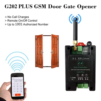 GSM Door Gate Opener Remote On/Off Relay Switch Remote Control Door Access Wireless Door Opener By Free Call SMS Command