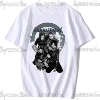 Tokio Hotel Rock Мъжка и дамска тениска Music Novelty тениска къс ръкав Crewneck Tee печатни дрехи