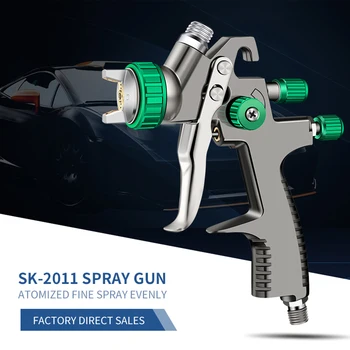 LVLP Gravity Feed Spray Gun пневматичен 600ml пръскачка за боя Регулируема автомобилна въздушна боя пръскачка пистолет за автомобилни мебели стена DIY
