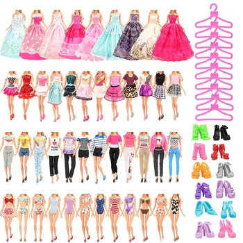 36pcs кукла обличане рокля полиестер кукла декоративна пола подпори фея колекция дрехи случаен стил за момичета подарък аксесоари