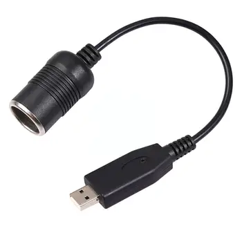 Автомобилна запалка гнездо женски захранващ кабел кола конвертор адаптер кабелен контролер USB порт към 12V за Xiaomi мощност банка H6I1