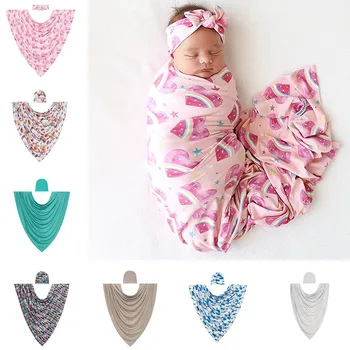 Мек памук новородени деца печат одеяло бебе отпечатани пелени обвивка пелени сънлив чанта одеяло баня кърпа бебе неща юрган
