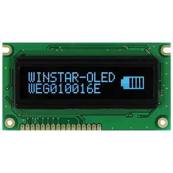 Winstar 2.4 16PIN 84x44mm 5V SPI 6800 8080 White Black Ground 10016 100*16 COB графични точки OLED 100x16 WEG010016E