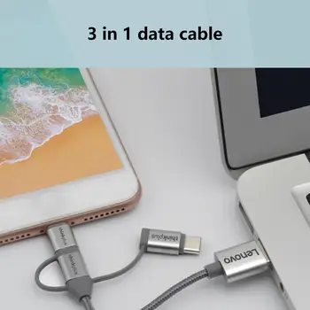 3 в 1 супер кабел за зареждане USB тип C зарядно устройство Micro USB тип C 480Mbps кабел за предаване на данни за