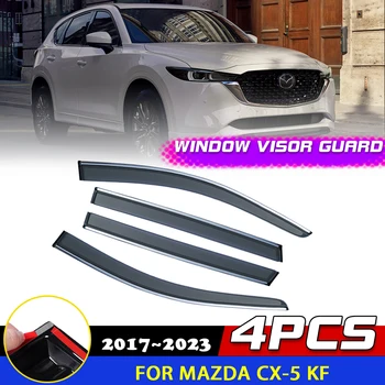 Windows козирка за Mazda CX-5 CX5 KF 2017~2023 2022 2021 Предпазители за димни дефлектори за врати Покривни тенти Слънце дъжд Аксесоари за вежди