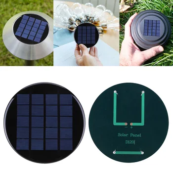 1.1W 5V слънчеви клетки панел мини кръгли фотоволтаични клетки зарядно устройство за батерии телефон мощност банка за 3.7-5V слънчеви играчки / светлина
