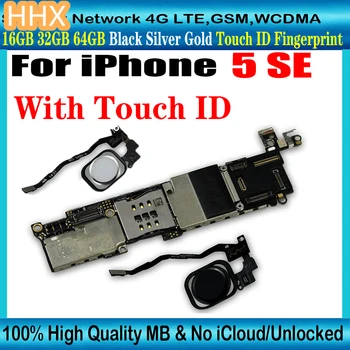 HHX оригинален отключен за iPhone 5SE 5 SE дънна платка с докосване ID за iPhone 5 SE логика съвет с чипове IOS система плоча