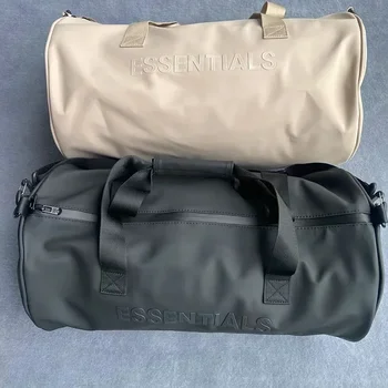 New Essentials Мъжки чанти за рамо PU релефно писмо печат водоустойчив багаж чанти марка дизайн плуване висок капацитет чанти