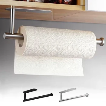Без щанцоване стена монтирани тоалетна хартия притежателя лепило тоалетна ролка хартия притежателя неръждаема стомана баня тоалетна хартия ролка притежателя