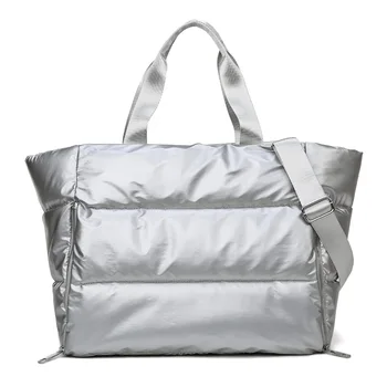 XZAN голям капацитет рамо чанта за жени водоустойчив найлон чанти пространство подложка памук перо надолу чанта голяма чанта с рамо чанта