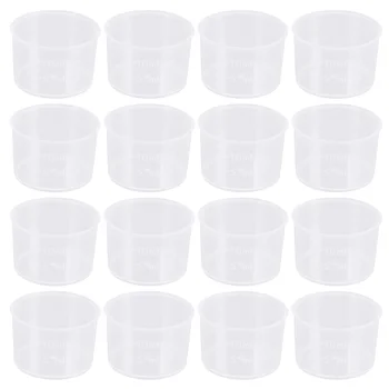 Мерителни чаши за еднократна употреба Прозрачни чаши за изглаждане Удебелени прозрачни пластмасови течни обемни измервателни чаши