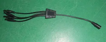 1 до 4 DC кабел, дълъг 20cm, женски до мъжки; 5,5 мм / 2,1 мм