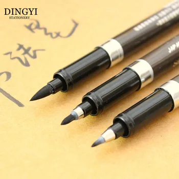 DINGYI 3бр китайски калиграфия писалка черен надпис четка писалка изкуство маркер комплект за подпис училищни пособия безплатна доставка