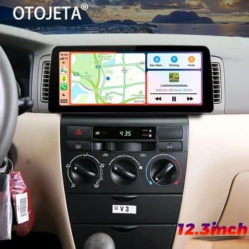 12.3inch широк екран Android 13 кола видео плейър радио стерео за Toyota Corolla E120 EX 2007 GPS мултимедия Carplay главата единица