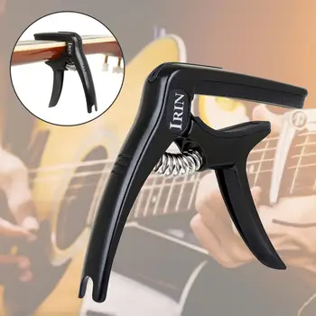 Guitar Capo Anti-scratch 3 в 1 черен без бръмчащи тонове Алуминиева китарна скоба за акустична