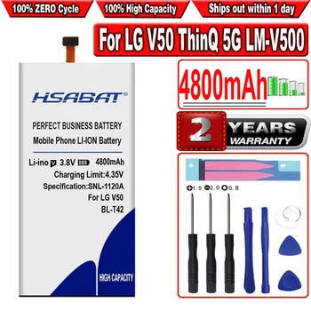 HSABAT 4800mAh BL-T42 батерия с голям капацитет за LG V50 ThinQ 5G LM-V500 V500N V500EM v500xm смарт телефон