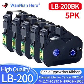 5/10PCS LB-200BK MK-RS100B За принтер за кабел на Canon M-11C, M-1STD, M-1PRO, Mk1000, Mk2000, Mk1500, MK2500 лента за пишеща машина с мастило