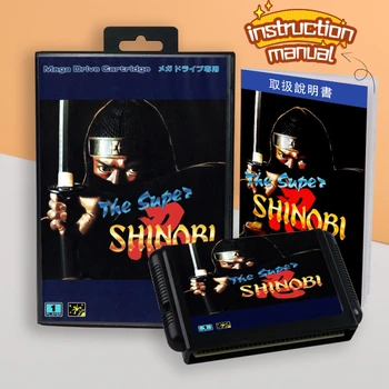 for The Super Shinobi 1 Japan cover 16bit MD game card with manual (1 set) for Sega Genesis Megadrive