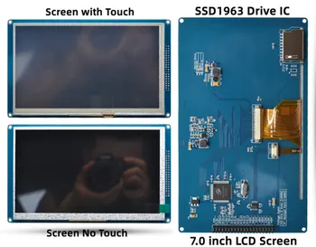  7.0 инча SSD1963 TFT LCD цветен екран модул (докосване / без докосване) 51 MCU диск 800 * 480