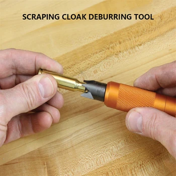 Scraping Cloak Deburring Tool Многофункционален тактически инструмент за почистване Преносима алуминиева сплав + стомана за презареждане / премахване на кримпвания