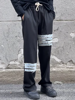 X03943 Модни мъжки панталони 2023 Подиум Луксозна известна марка Европейски дизайн парти стил Мъжко облекло