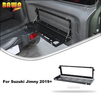 BAWA алуминиева сплав сгъваема кола багажник багажник багажник маса за съхранение на задната врата рафт за Suzuki Jimny 2010-2023 аксесоари