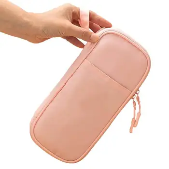 Zipper молив торбички големи съхранение молив случай торбичка училище молив торбичка със затягащи слотове канцеларски чанта за тийнейджъри момичета