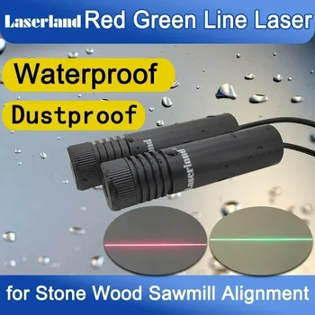 520nm 35mw Green Line Generator лазерен модул за рязане на камък / дърво / перо водоустойчив 12VDC