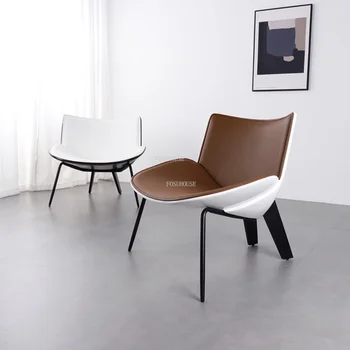 Nordic Iron Art Холни столове Единичен разтегателен диван Творчески мебели за дома Прост модерен луксозен стол за облегалка Дизайнерски стол