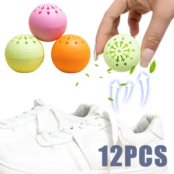 12PCShoes Дезодорант топки Освежител Обувки Чай Аромат Основна грижа за краката Ежедневни обувки Аромат Гардероб за обувки Fresh Ball