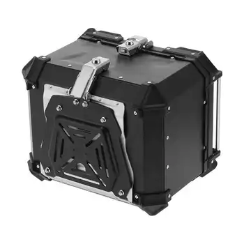Universal Black 45L мотоциклет приключение алуминиев топ случай опашката кутия багаж годни за Suzuki мотоциклет стил