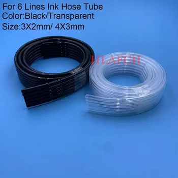 5Meter UV мастило тръба 6 линии начини за Epson XP600 TX800 DX4 DX5 DX7 главата тръба за Mimaki Mutoh Xuli Galaxy принтер мастило маркуч