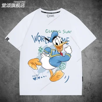 Cartoon Disney Mickey Co-branded High Quality Boy Girl Short Sleeve Children's Tshirt Summer Cotton Children's Clothing T-Shirt