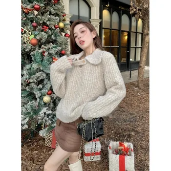 2023 Ново пристигане Y2K жени пуловери пуловер Harajuku High Street карикатура плетен пуловер Japanses Kawaii Sueter Mujer