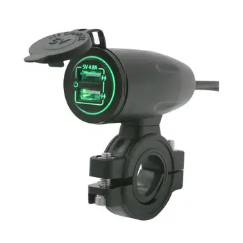 Зарядно за кола Dual USB огнезащитни найлон електрически велосипед зарядно за мотоциклети