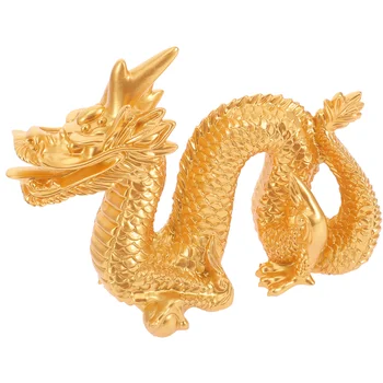 Китайски дракон статуя декорация зодиак дракон модел смола занаят дракон скулптура за маса кабинет рафт