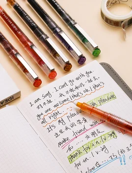 1бр Училище и офиси Игла Ink съхранение Бързосъхнеща мода Цветна гел писалка