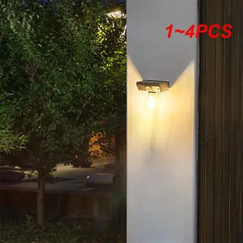  1 ~ 4PCS слънчева LED светлина външна водоустойчива 12LED слънчева стена светлина сензор за движение / контрол на светлината слънчева крушка стена лампа за