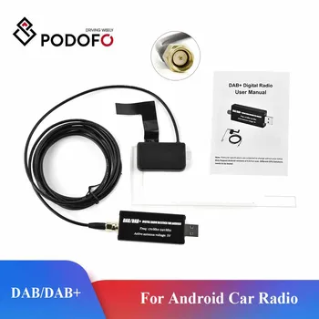 Podofo DAB + антена с USB адаптер Android кола радио GPS стерео приемник плейър за универсален