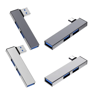 3 в 1 USB HUB Тип C HUB Скорост 5.0Gbps 3 порт разширение Dock Hub OTG USB 3.0 / Type-C 3.0 до 3 USB за PC компютър лаптоп