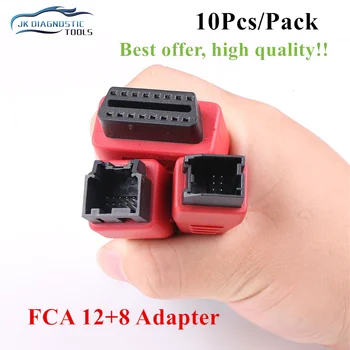 10Pcs/Pack FCA 12+8 адаптер за Chrysler програмен кабел за Chrysler 12+8 адаптер Работа по MaxiSys/IM608/Launch X431 V/OBDSTAR