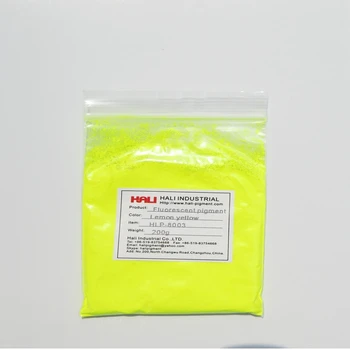 Продавайте качествени лимоново жълти неонови пигментни прахове флуоресцентен пигмент 1 партида = 200gram HLP-8003 лимон жълт безплатна доставка