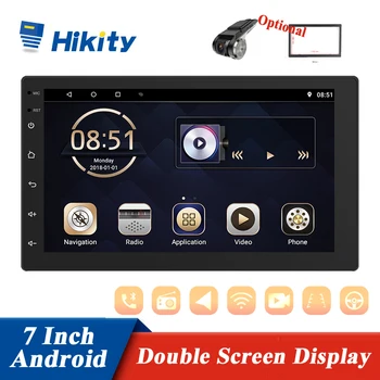 Hikity Car Multimedia Pla 2Din GPS 7'' сензорен екран MP5 плейър с Bluetooth WIFI GPS стерео приемник Suppport задна камера / DVR