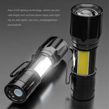 Mini Torch LED акумулаторно фенерче High Power Bank Portable USB зареждане фенерче къмпинг водоустойчив далечен фенер