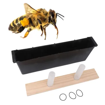 Bee Frame Water Feeder Лесен за инсталиране Pine Plastic 5L Bee Frame Инструменти за хранене за хранене на пчели Deep Bee Frame Feeder Tool
