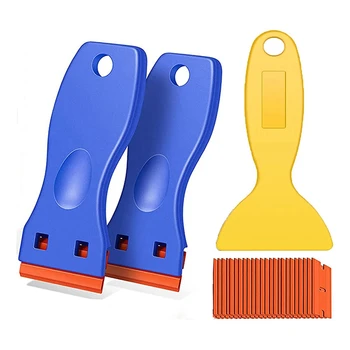 3Pack Пластмасови без надраскване стикер Бръснарски ножчета Скрепер инструмент за почистване на лепило етикет Decal лепило от
