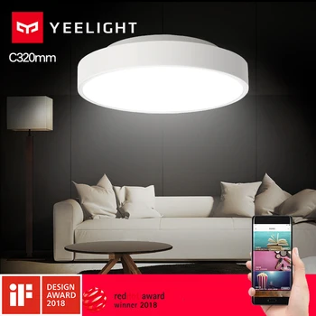 Yeelight Smart LED таванна светлина 320mm Надстройка лампа 23W Интелигентно управление Прахоустойчиво вътрешно осветление Поддръжка Apple HomeKit
